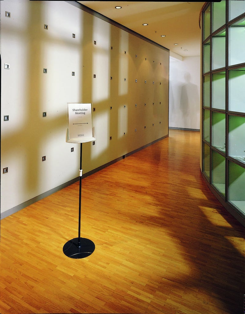 Durable Sherpa Replacement Panel Only for Infobase Sign Stand - Acrylic Panel 8.5" x 11" Inch from Floor - Gray - Image 2